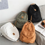 Maytrends New Casual Cool Girl Boy Canvas Green Laptop Student Bag Trendy Women Men College Bag Female Backpack Male Lady Travel Backpack