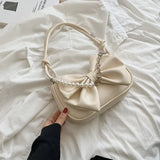 MAYTRENDS  -  New Design Women's Bag  Trend Fashion Bow Pleated Underarm Shoulder Bag Individuality Summer Chains Beading Handbag