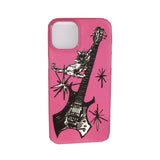 Punk Cool Girl Guitar Cat Phone Case For iPhone 15 14 13 12 11 Pro Max Mini X XR 7 8 Plus SE 3 Glossy Shockproof Soft TPU Cover