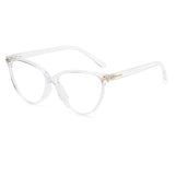 MAYTRENDS  -  Trendy Cat Eye Eyeglasses Women's Image Glasses Stylish Anti-blue Light Computer Goggles New PC Frame Transparent Fake Glasses