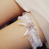 Sexy Lace Flower Pearls Wedding Garter Belt Bridal Thigh Leg Garter Ring For Women/Female/Bride