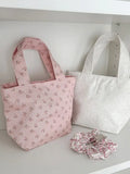 MAYTRENDS  -  Sweet Dots Flower Brief Fashion Floral Tote  Bag Y2k Aesthetic Handbags All Match Bags