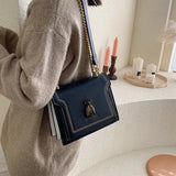 MAYTRENDS  -  Luxury Brand Women Handbag 2024 New Retro Bee Female Shoulder Bag Simple High Quality Leather Designer Crossbody Bags