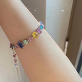 Maytrends New Sparkling Colorful Crystal Bracelets For Women Korean Beautiful Baroque Style Stones Bracelet