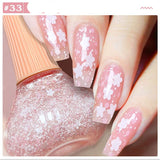 Nail Art Popular Milk White Nail Polish Quick Dry Long Lasting Varnish 45-color Matte Pearlescent Laser Glitter Nail Polish Make