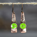 Vintage Mix Color Dangle Earring for Women Bohemian Tribal Hollow Out Metal Floral Long Earrings Pendientes Jewelry