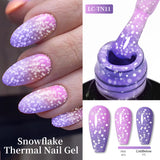 Thermal Gel Nail Polish Winter yellow Pink 3 Layers Temperature Color Changing Semi Permanent Soak Off Nail Art Varnish