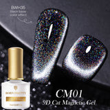 Reflective Glitter Cat Magnetic Gel Nail Polish  Gel Silver Purple Soak Off UV Gel Varnish Rainbow Gel