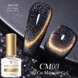 Reflective Glitter Cat Magnetic Gel Nail Polish  Gel Silver Purple Soak Off UV Gel Varnish Rainbow Gel