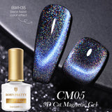 Reflective Glitter Cat Magnetic Gel Nail Polish  Gel Silver Purple Soak Off UV Gel Varnish Rainbow Gel