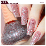 Nail Art Popular Milk White Nail Polish Quick Dry Long Lasting Varnish 45-color Matte Pearlescent Laser Glitter Nail Polish Make