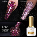 Reflective Glitter Cat Magnetic Gel Nail Polish  Gel Silver Purple Soak Off UV Gel Varnish Rainbow Gel