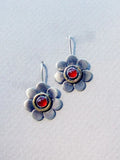 Boho Silver Color  Flower Ear Drop Dangle Earrings Women Wedding Party Jewelry Gift