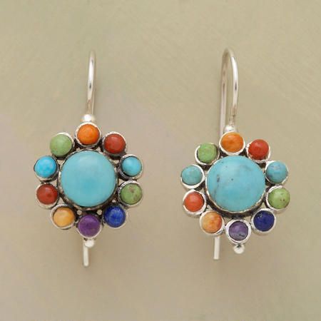 Vintage Mix Color Dangle Earring for Women Bohemian Tribal Hollow Out Metal Floral Long Earrings Pendientes Jewelry