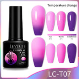 Thermal Gel Nail Polish Winter yellow Pink 3 Layers Temperature Color Changing Semi Permanent Soak Off Nail Art Varnish