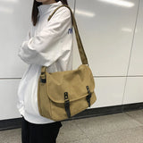 Maytrends Y2k Fashion Grunge Preppy Shoulder Bag Japanese Solid All Match Casual Handbags Vintage High-capacity Students Crossbody Bags