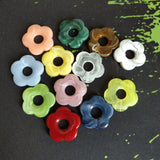 10 PCS 27mm Acrylic Half Hole Flower Beads For Headwear Earrings Accessories DIY Jewelry Making Materials