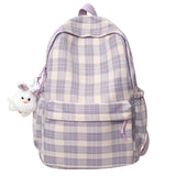 Maytrends Fashion New Lady Lattice Travel School Bag Female Plaid Cute College Backpack Trendy Women Bag Girl Cool Kawaii Laptop Backpack