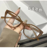 MAYTRENDS  - Korea Retro Cat Eye Anti-blue Light Glasses Frame Women No Makeup Plain Glasses Men Eyewear Decorative Computer Glasses