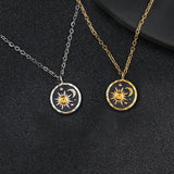 MAYTRENDS  -  Bohemia Vintage Sun and Moon Pendant Necklace for Women Personality Design Chain of Clavicle Chokers Jewelry Accessories Gift