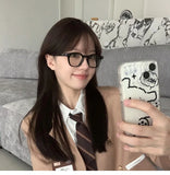 Maytrends Korea Small Round Glasses Frame Girl Ins No Makeup Plain Glasses Men Eyewear Cute Decorative Computer Glasses