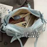 MAYTRENDS  -  Luxury Ladies Tote Bag Fashion Sweet Bow Shoulder Bags Female Korea Style Casual All Match Daily Nylon Bolso Mujer Shopper