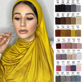 Maytrends Musilim Women Strechy Jersey Hijab Good Stitch Stretch Jesey HIjabs Scarves Soft Turban Head Wraps HeadScarf