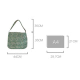 MAYTRENDS  -   Girls Women Folding Canvas Tote Green Tulip Shoulder Bag Thin Crossbody Bags Student Cloth Handbag For Work Beach