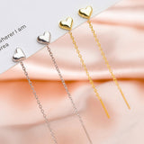 MAYTRENDS  - Long Heart Thread Chain Earrings