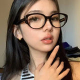 Maytrends Personality Coarse Glasses Frame Women Lovely Ins No Makeup Plain Glasses Men Eyewear Cute Decorative Computer Glasses