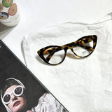 MAYTRENDS  -  American Cat Eye Glasses Frame Girl Ins No Makeup Plain Glasses Men Eyewear Cute Decorative Computer Glasses