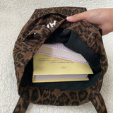 MAYTRENDS  -  Retro Leopard Print Shoulder Bag Bucket Shaped Casual Tote Large Capacity Handbag Fashion Canvas Bags