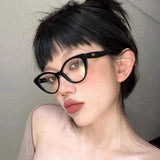 MAYTRENDS  -  American Cat Eye Glasses Frame Girl Ins No Makeup Plain Glasses Men Eyewear Cute Decorative Computer Glasses