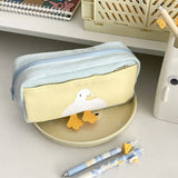 MAYTRENDS  -  Japanese Ins Large Capacity Color-matching Niche Pencil Case Pencil Stationery Case  Kawaii Bag