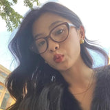 Maytrends Retro Cat Eye Glasses Frame Girl Ins No Makeup Plain Glasses Men Eyewear Cute Decorative Computer Glasses