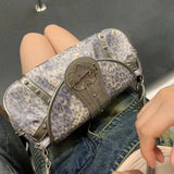 MAYTRENDS  -  Leopard Printed Y2k Shoulder Bags High Quality Streetwear Crossbody Bags Rivet Decor Punk Underarm Bags Fashion Bags For Women