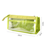 Maytrends BACK TO SCHOOL 6-layer PVC transparent pencil bag Student Large capacity stationery bag School supplies storage bag Waterproof color pen case