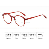 MAYTRENDS  -  Korea Retro Red Glasses Frame Women No Makeup Fashion Anti-blue Plain Glasses Men Contrasting Cute Decorative Computer Glasses