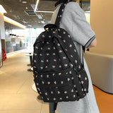 Maytrends Cute Casual Floral Prints Women Backpack Girls Bookbags Large Capacity Students Khaki School Book Bags Travel Backpack Mochilas