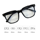 Maytrends Korean Square Anti-blue Glasses Women Fashion Plain Glasses Men Eyewear Cute Decorative Computer Glasses