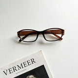 MAYTRENDS  -  Korea Retro Glasses Frame Women No Makeup Fashion Anti-blue Plain Glasses Men Contrasting Cute Decorative Computer Glasses