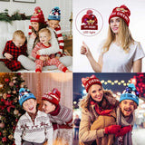 LED Christmas Knitted Hat Light Up Xmas Beanie Cap Unisex Winter Beanie Sweater Hat with Colorful LEDs for Christmas New Year