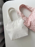 MAYTRENDS  -  Sweet Dots Flower Brief Fashion Floral Tote  Bag Y2k Aesthetic Handbags All Match Bags