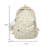 Maytrends Casual Floral Prints Women Backpack Girls Bookbags Large Capacity Students School Bags Travel Backpack Mochilas with Pendants