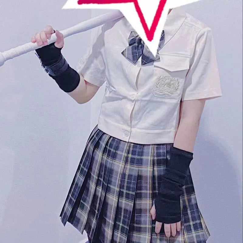 Gothic Lolita Anime Solid Thin Soft Gloves JK Girls Mittens Oversleeve Man Women Fashion Sun Block Cuff Fingerless Arm Warmers