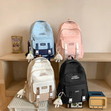 Maytrends  -   New Nylon Cool Fashion Female Travel School Bag Ladies Trendy Book Bags Women Men Student Laptop College Backpack forTeen Girls