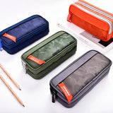 Maytrends Double Zipper Camouflage Canvas Pencil Case Boys Pencil Bag School Stationery Bag Student Pen Case School Supplies Storage Bags