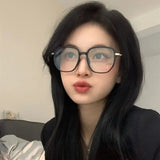 Maytrends Korea Artistic Big Glasses Frame Women Lovely INS No Makeup Plain Glasses Men Eyewear Cute Decorative Computer Glasses