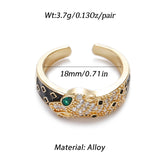 Luxury Love Shape Rings Letter Geometric Copper Rings For Women Gold Color CZ Ring Fashion Jewelry 2020