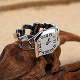 Vintage Punk Roman Numeral Ring for Women Couples Korean Fashion Simple Chain Geometric Handmade Party Jewelry Gifts